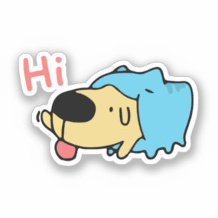 Adesivo Capoo e cão-dogma de BugCat, Cão-de-gato Kawaii