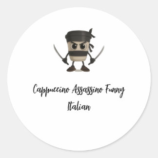 Adesivo Cappuccino Assassino Funny Italian