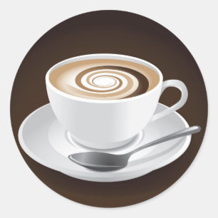 Adesivo Cappuccino com redemoinho