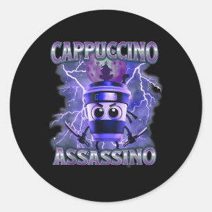 Adesivo Cappuccino Ino Café Amante Do Brainrot Memória Ita