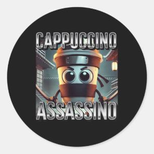 Adesivo Cappuccino Ino Café Amante Do Brainrot Memória Ita