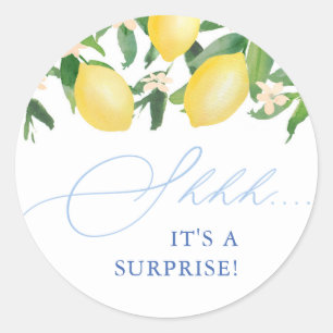 Adesivo Capri Lemons Light Blue Shh! É uma festa surpresa