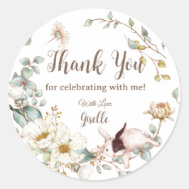 Adesivo Caprichoso Boho Chic Coelho Coelhinho Botânico Flo