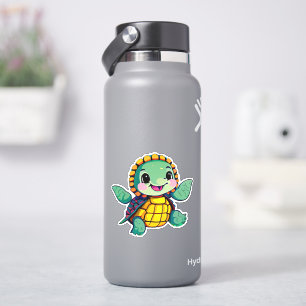 Adesivo caprichoso de tartaruga marinha para crian