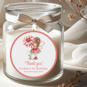 Adesivo Caprichoso Fada Fofo Rubor Floral Aniversário de M