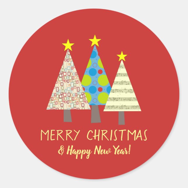 Adesivo Caprichoso Vermelho Feliz Natal (Frente)
