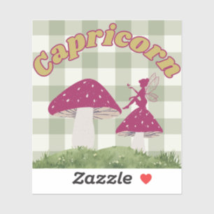 Adesivo Capricórnio Cottagecore Aestético Fada Arte De Cog