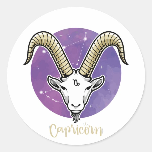 Adesivo Capricórnio Sticker - Zodiac (Frente)