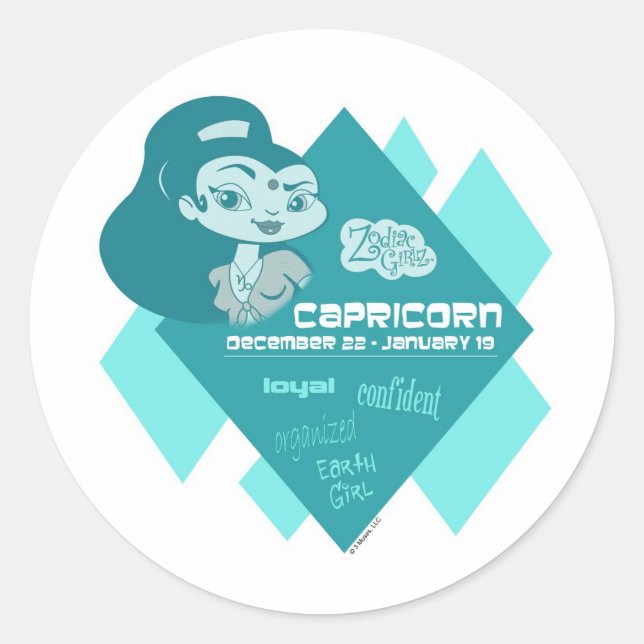 Adesivo Capricórnio Stickers (Frente)