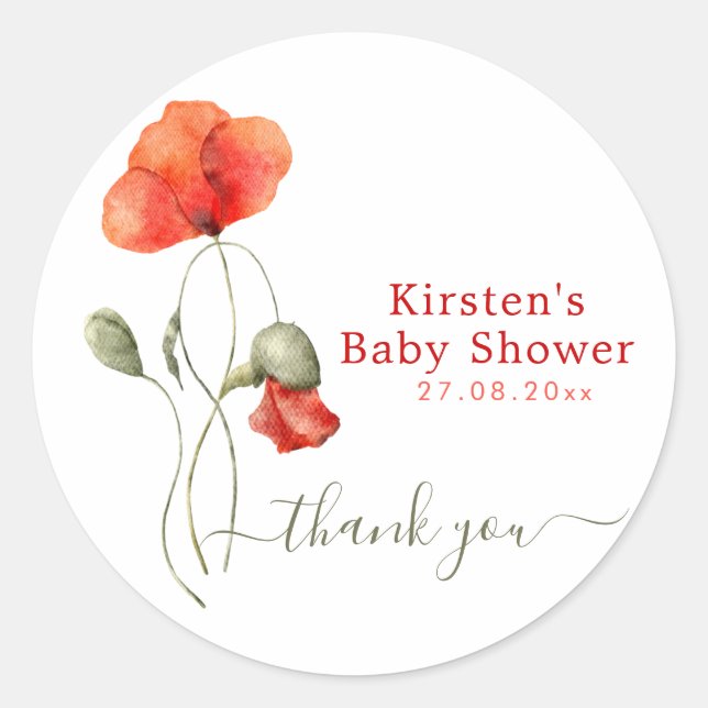 Adesivo Cápsulas de Aquarela Elegante - Chá de fraldas Obr (Frente)