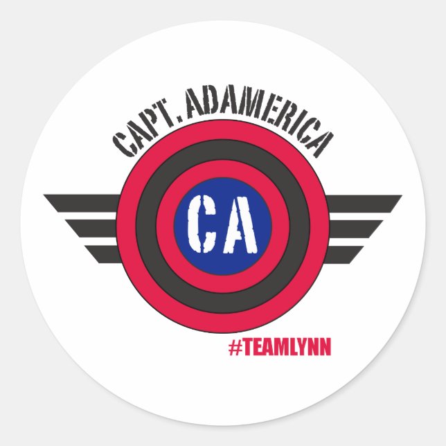 Adesivo Capt Adamerica Round Sticker (Frente)