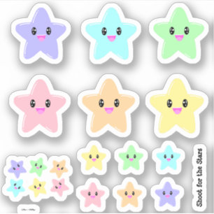 Adesivo Captura de Arco-Íris Cuta de Kawaii Star VALUE par