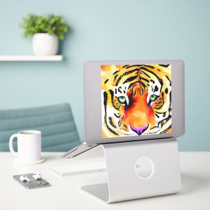 Adesivo Capturando a Majestade: O Olhar de um Tigre