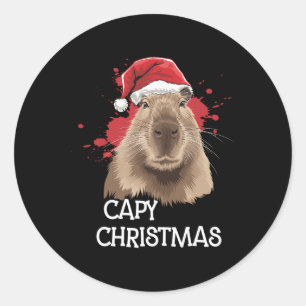 Adesivo Capturar Natal Xmas Santa Hat Pajama Rodent Animal