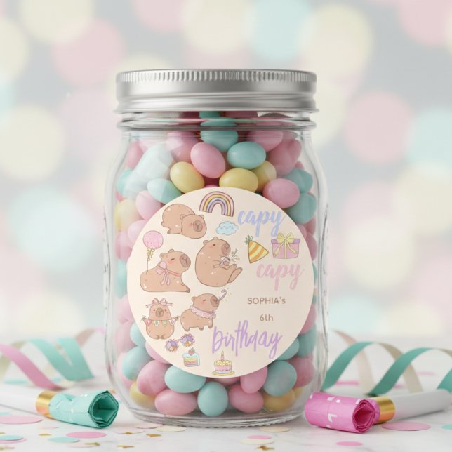 Adesivo Capy capy birthday (Criador carregado)