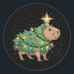 Adesivo Capybara Christmas Gifts Capy Funny Xmas Tree<br><div class="desc">Capybara Christmas Gifts Capy Funny Xmas Tree</div>
