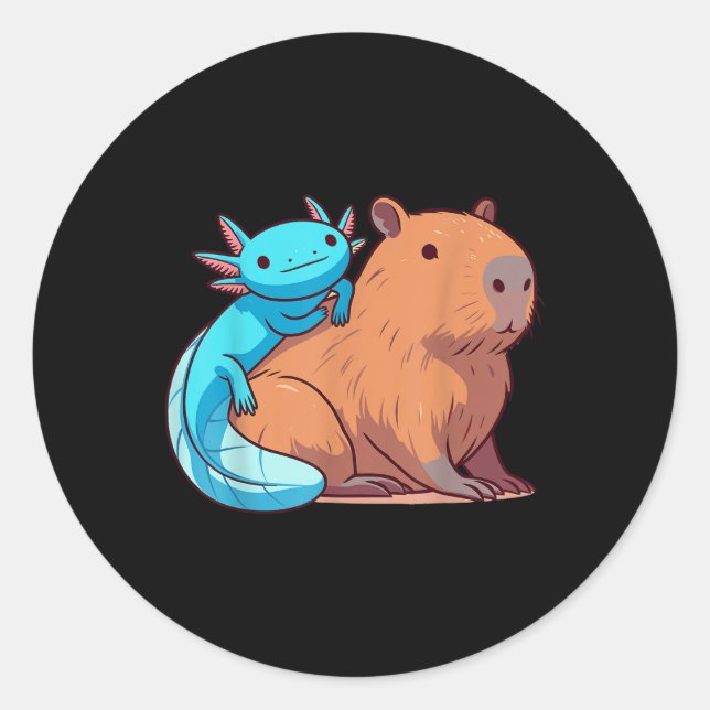 Adesivo Capybara E Axolotl (Frente)