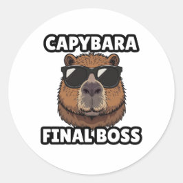 Adesivo Capybara Final Boss Art Sticker