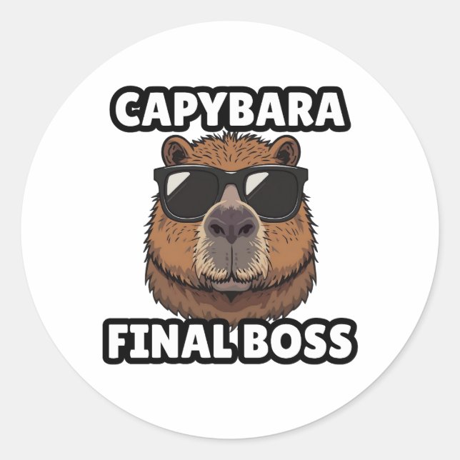Adesivo Capybara Final Boss Art Sticker (Frente)