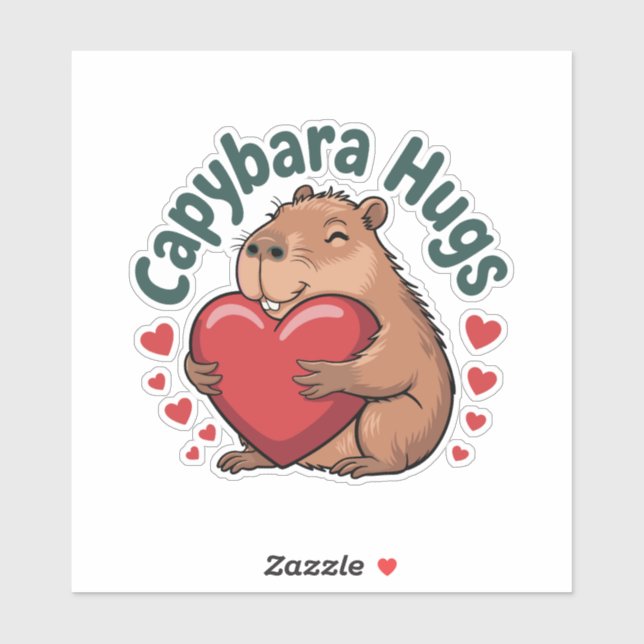 Adesivo Capybara Hugs (Folha)