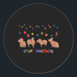 Adesivo Capybara Merry Christmas Capybaras Lover Funny Bon<br><div class="desc">Capybara Merry Christmas Capybaras Lover Funny Capy Holides 1</div>
