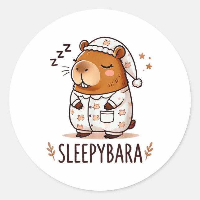 Adesivo Capybara Oficial do Sono Pijamas Nightgown Sleepyb (Frente)