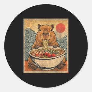 Adesivo Capybara Ramen Japonês Gráfico Divertido Kawaii An