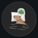 Adesivo Capybara Sleep Night Xmas Rodent Christmas Dream C<br><div class="desc">Capybara Sleep Night Xmas Rodent Christmas Dream Capybara</div>
