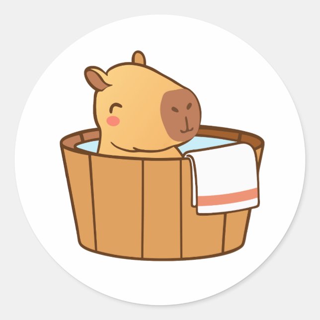 Adesivo Capybara Stickers | Bastões de animais bonitos par (Frente)