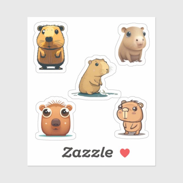 Adesivo Capybara Super Sticker Pack (Folha)