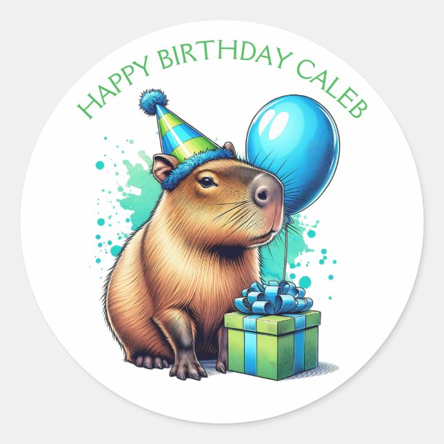 Adesivo  Capybara Themed Boy's Birthday Party (Frente)