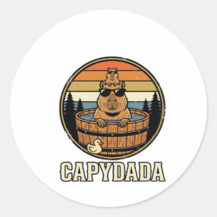 Adesivo Capydada Capivara Pai Retro Banheira de Hidromassa