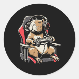 Adesivo Capyra Cadeira de Jogos Fones de Ouvido Gamer Capy