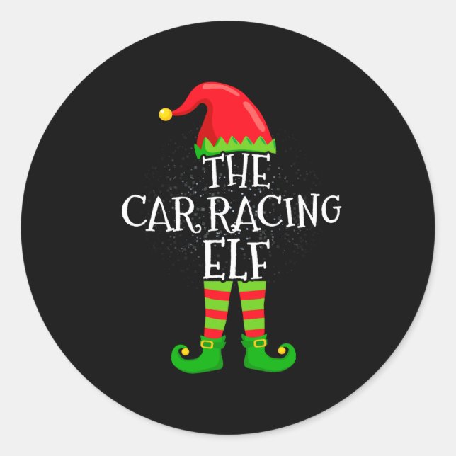 Adesivo Car Racing Elf Family Matching Christmas Group  (Frente)