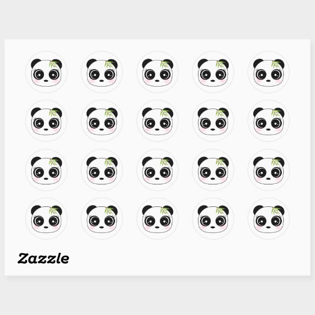 Adesivos Cara Panda