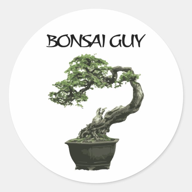Adesivo Cara Bonsai citação engraçada para amantes bonsai (Frente)