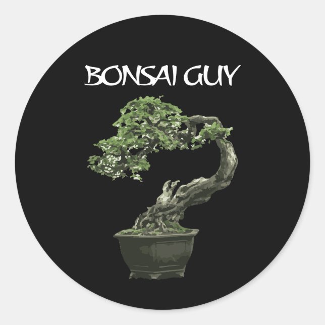 Adesivo Cara Bonsai citação engraçada para amantes bonsai (Frente)