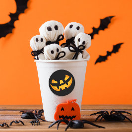 Adesivo Cara de Abóbora Assustadora