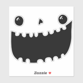 Adesivo Cara de Abóbora Carrando o Sorriso Engraçado do Ha