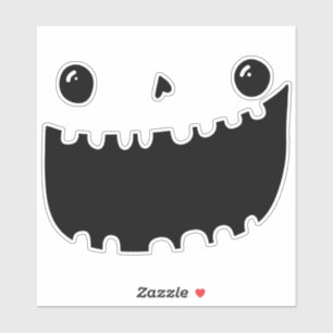 Adesivo Cara de Abóbora Carrando o Sorriso Engraçado do Ha