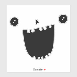 Adesivo Cara de Abóbora Carrando o Sorriso Engraçado do Ha