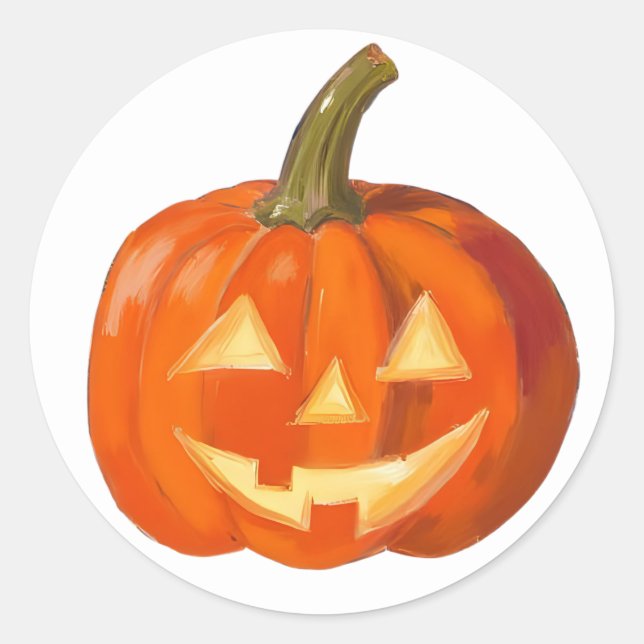 Adesivo Cara de Abóbora Pintada (Frente)