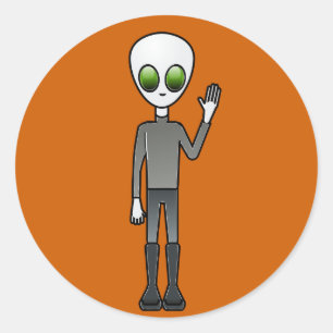 Adesivo Cara de Alien
