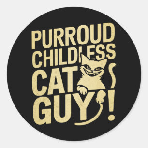 Adesivo Cara de Gato Sem Filhos Purroud Votando para Presi