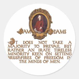 Adesivo Cara de Samuel Adams, irado e incansável