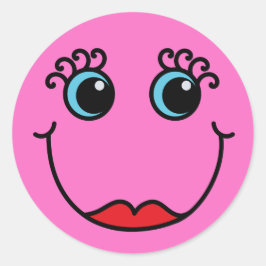 Adesivo Cara de Senhora Rosa