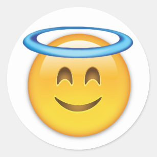 Adesivo Cara de sorriso com halo Emoji