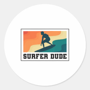 Adesivo Cara de Surfista Surfando