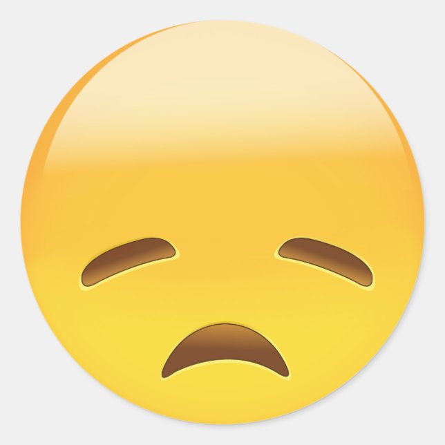 Adesivo Cara Desapontada Emoji (Frente)