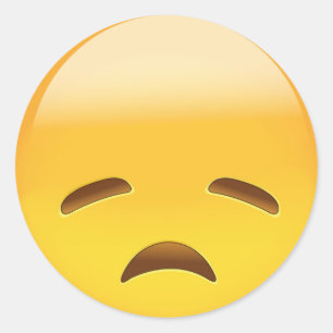 Adesivo Cara Disappointed Emoji